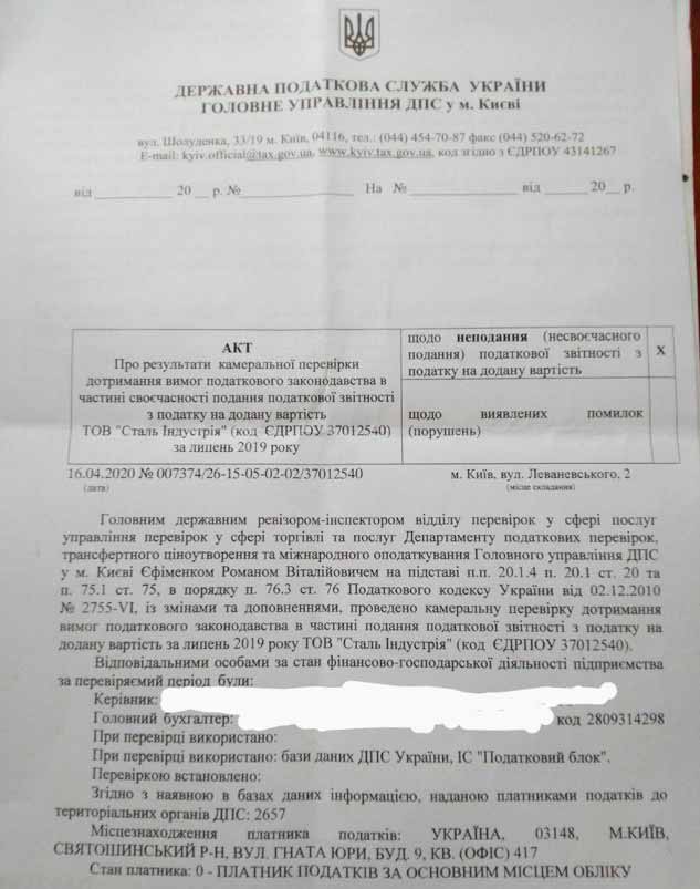 ДФС штрафует ФОП ы во время карантина